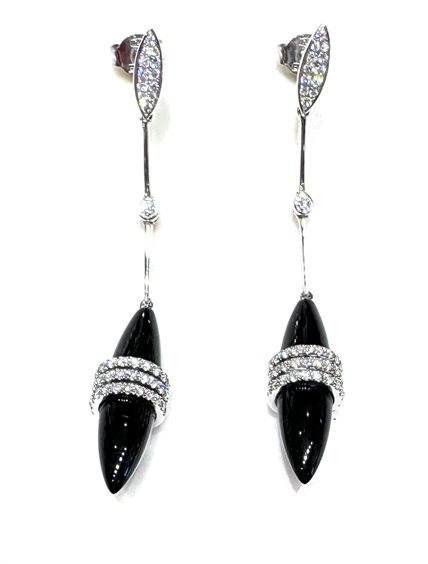 Pendientes Donna Oro Mujer Art Decò in Oro blanco Diamante 0.63 Ct ONO110 - ONO110